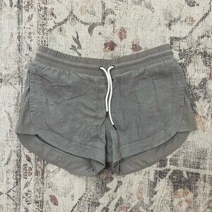 Athleta Grey shorts with drawstring waist and side pockets #athleticwear